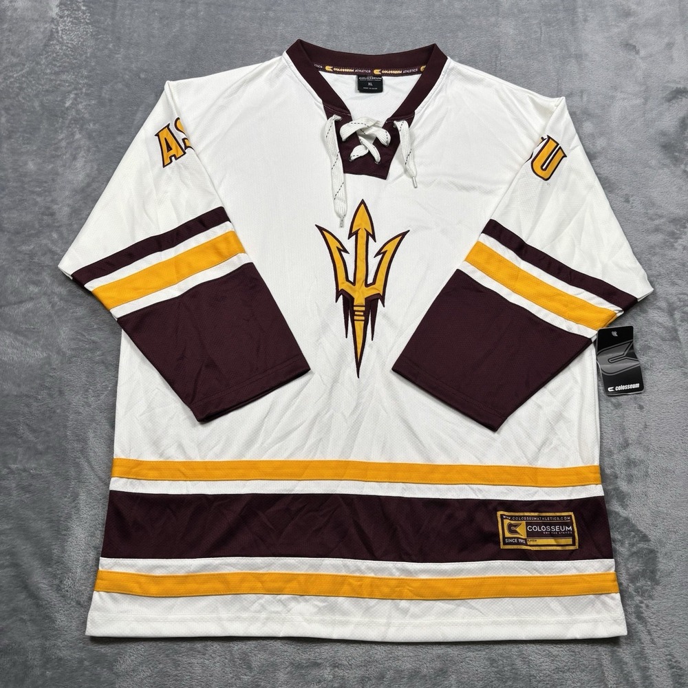 University Of Arizona ASU Sun Devils Hockey Jersey Colosseum Men's Size XL NWT